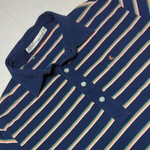Criquet Striped Golf Polo Shirt Mens Size Large